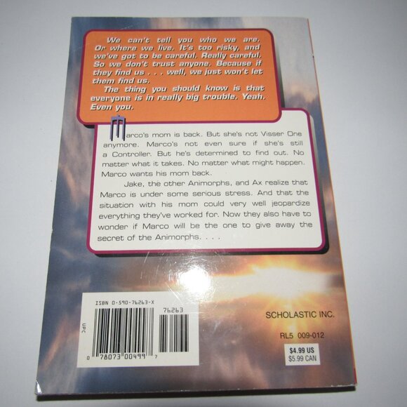 Vintage Animorphs #30 “The Reunion” by K.A. Applegate – 1999 Scholastic Paperbac - Picture 3 of 3